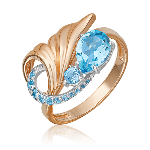 Кольцо из золота с камнем Топаз фото, цены