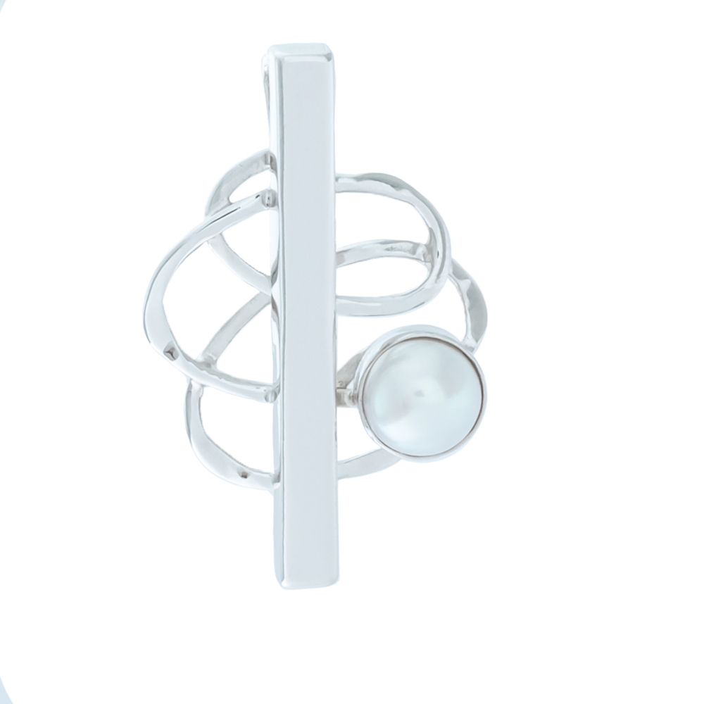 Подвеска из серебра с камнем Жемчуг фото, цены