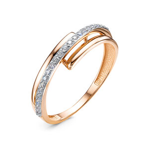 Кольцо из золота с камнем Фианит фото, цены