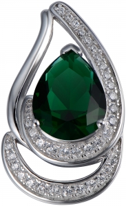 Кулон из серебра с камнем Циркон фото, цены