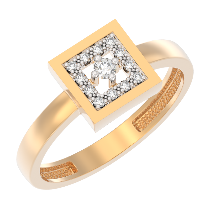 Кольцо из золота с камнем Фианит фото, цены