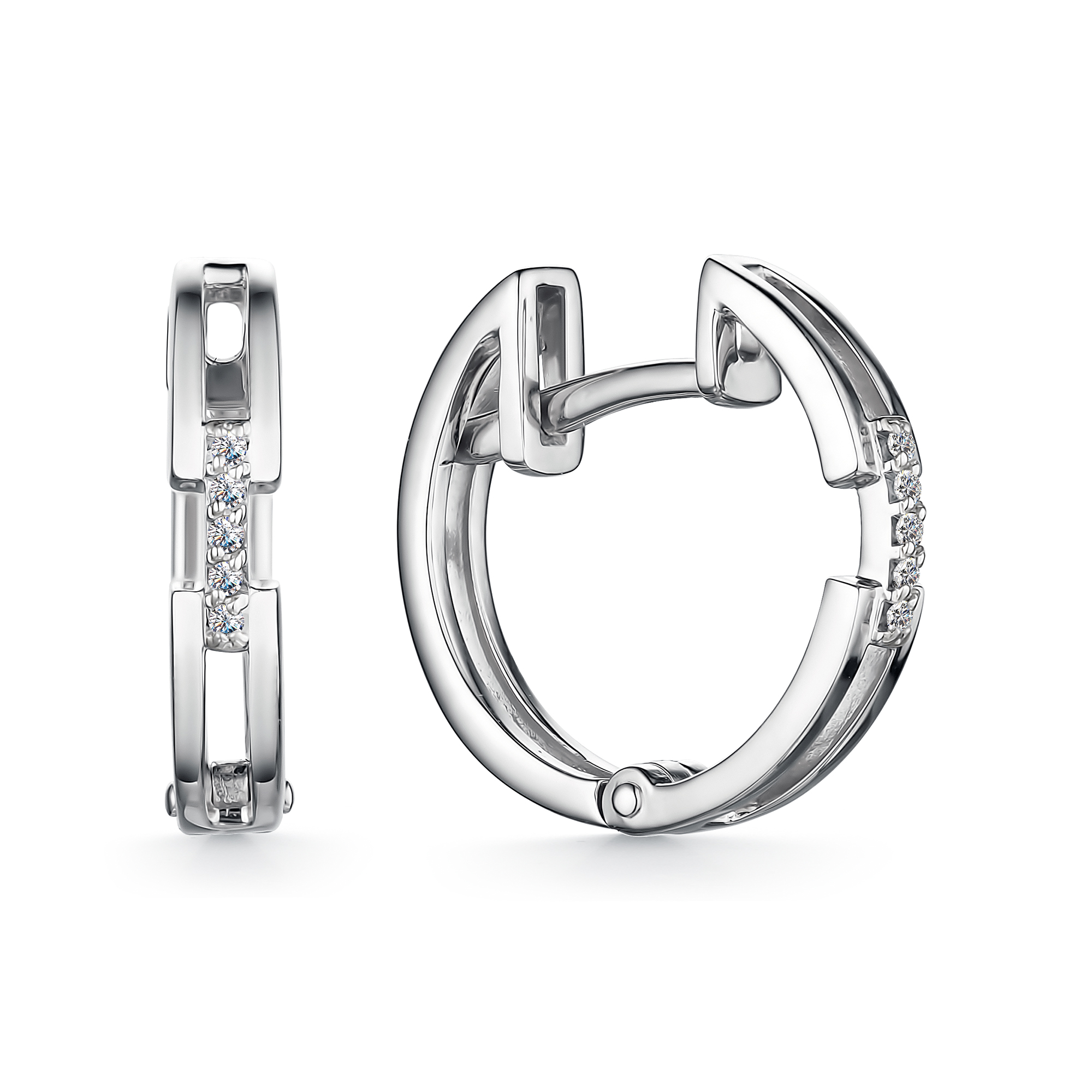 Серьги из золота с камнем Бриллиант фото, цены