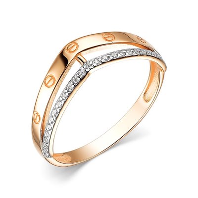 Кольцо из золота с камнем Фианит фото, цены