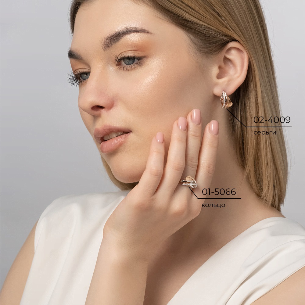 Кольцо из золота с камнем Фианит фото, цены