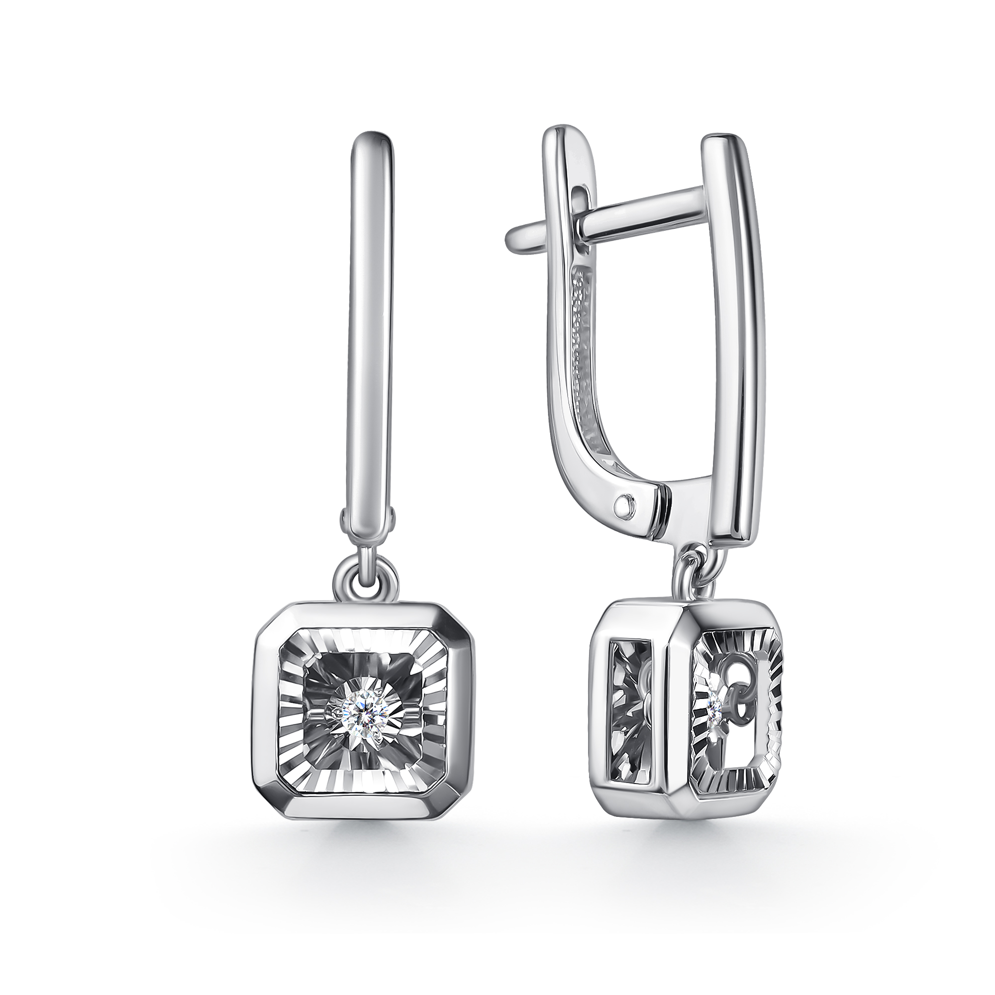 Серьги из золота с камнем  фото, цены