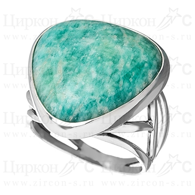 Кольцо из серебра с камнем Бирюза фото, цены
