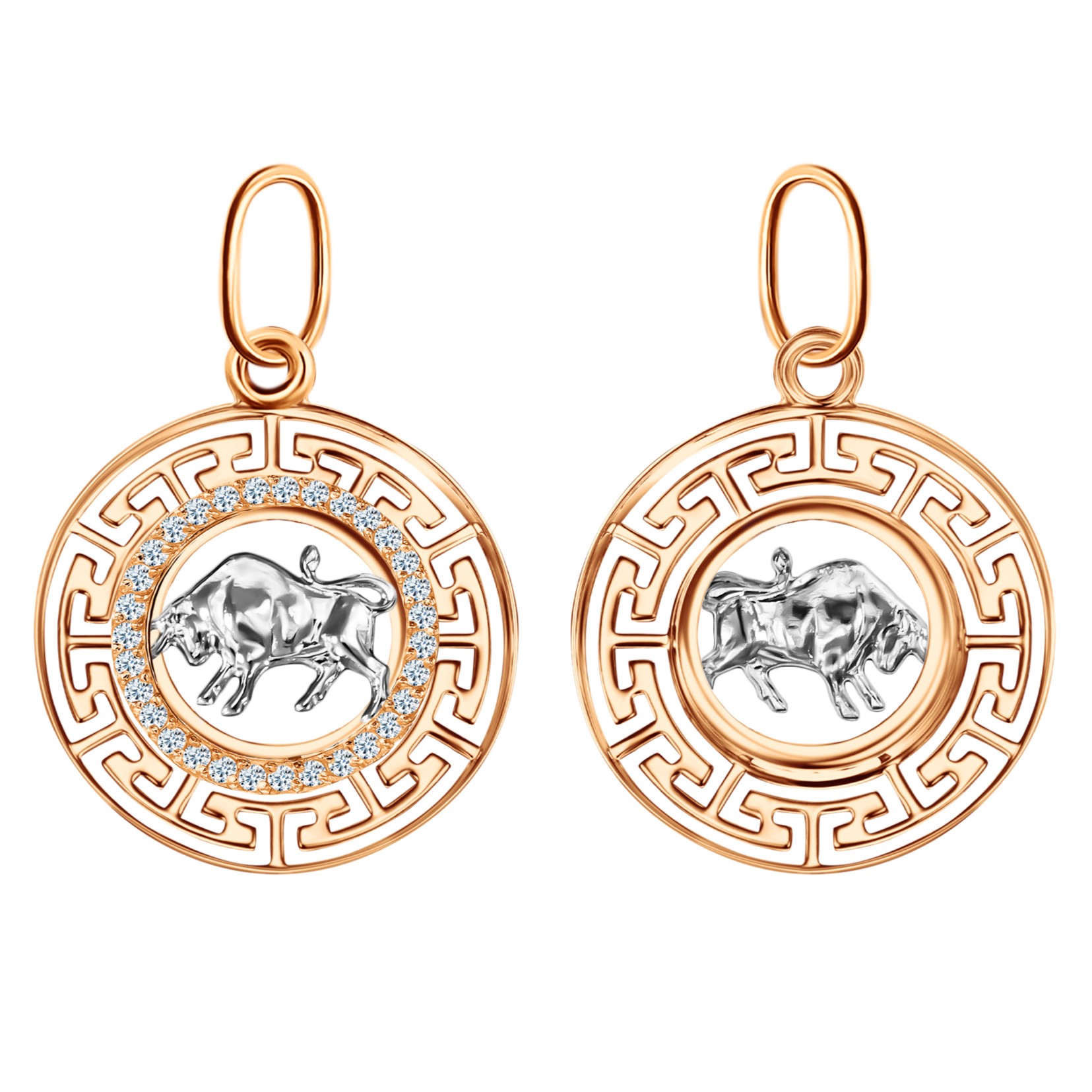 Знак из золота с камнем Фианит фото, цены