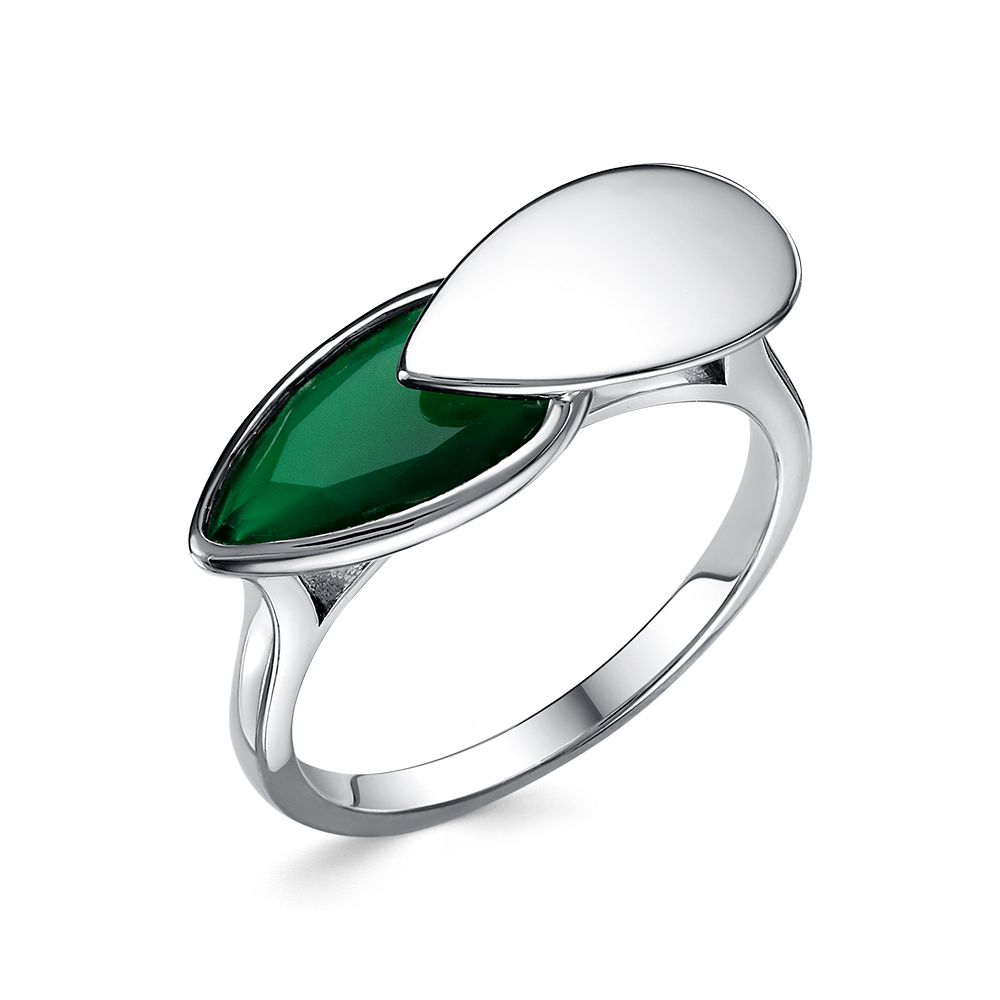 Кольцо из серебра с камнем Агат фото, цены