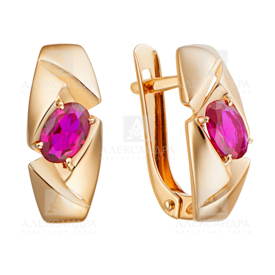 Серьги из золота с камнем Топаз фото, цены