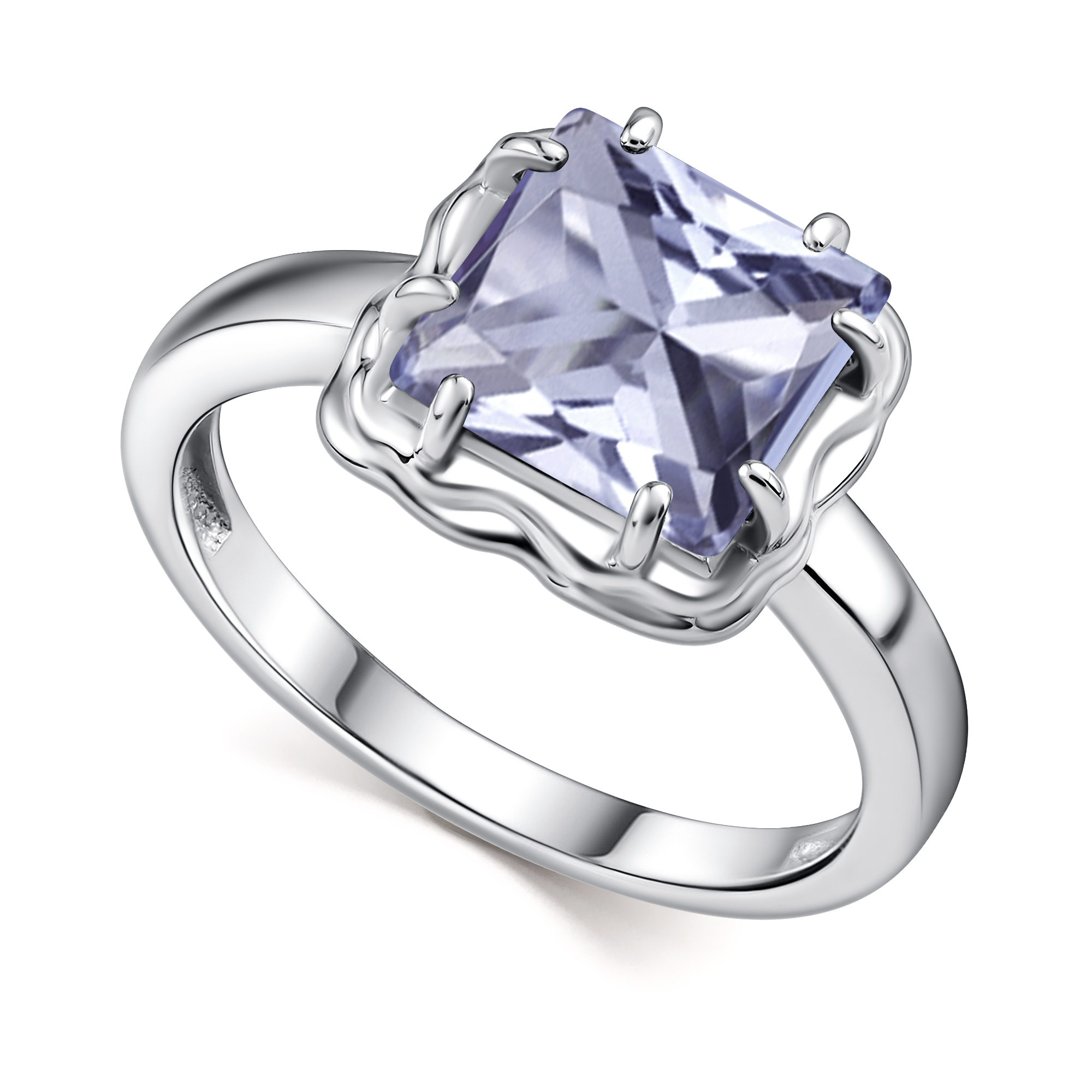 Кольцо из серебра с камнем Кристалл фото, цены