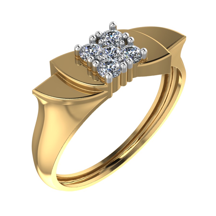 Кольцо из золота с камнем Фианит фото, цены