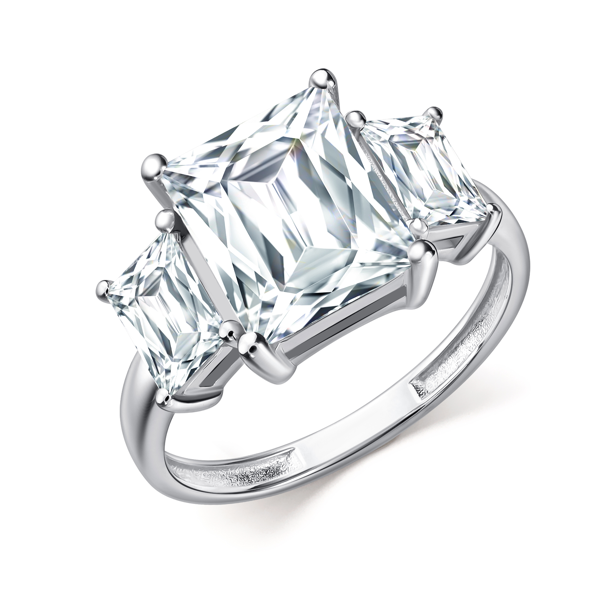 Кольцо из серебра с камнем Фианит фото, цены