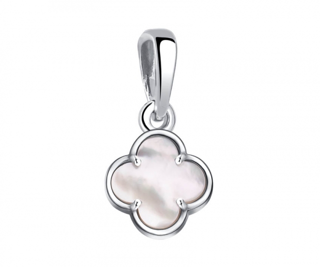 Подвеска из серебра с камнем Перламутр фото, цены