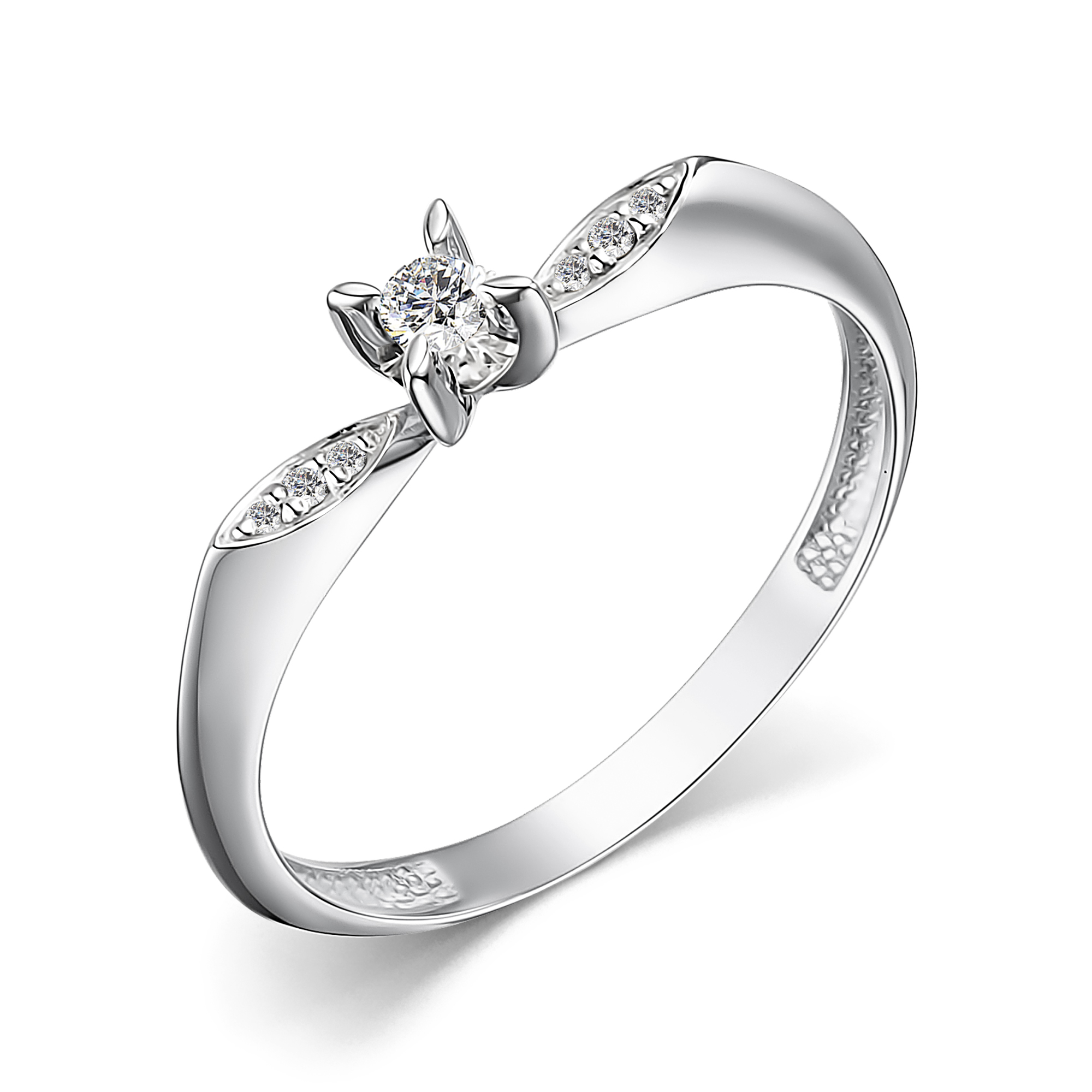 Кольцо из золота с камнем Бриллиант фото, цены