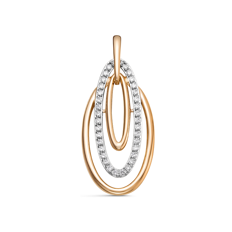 Подвеска из золота с камнем Фианит фото, цены