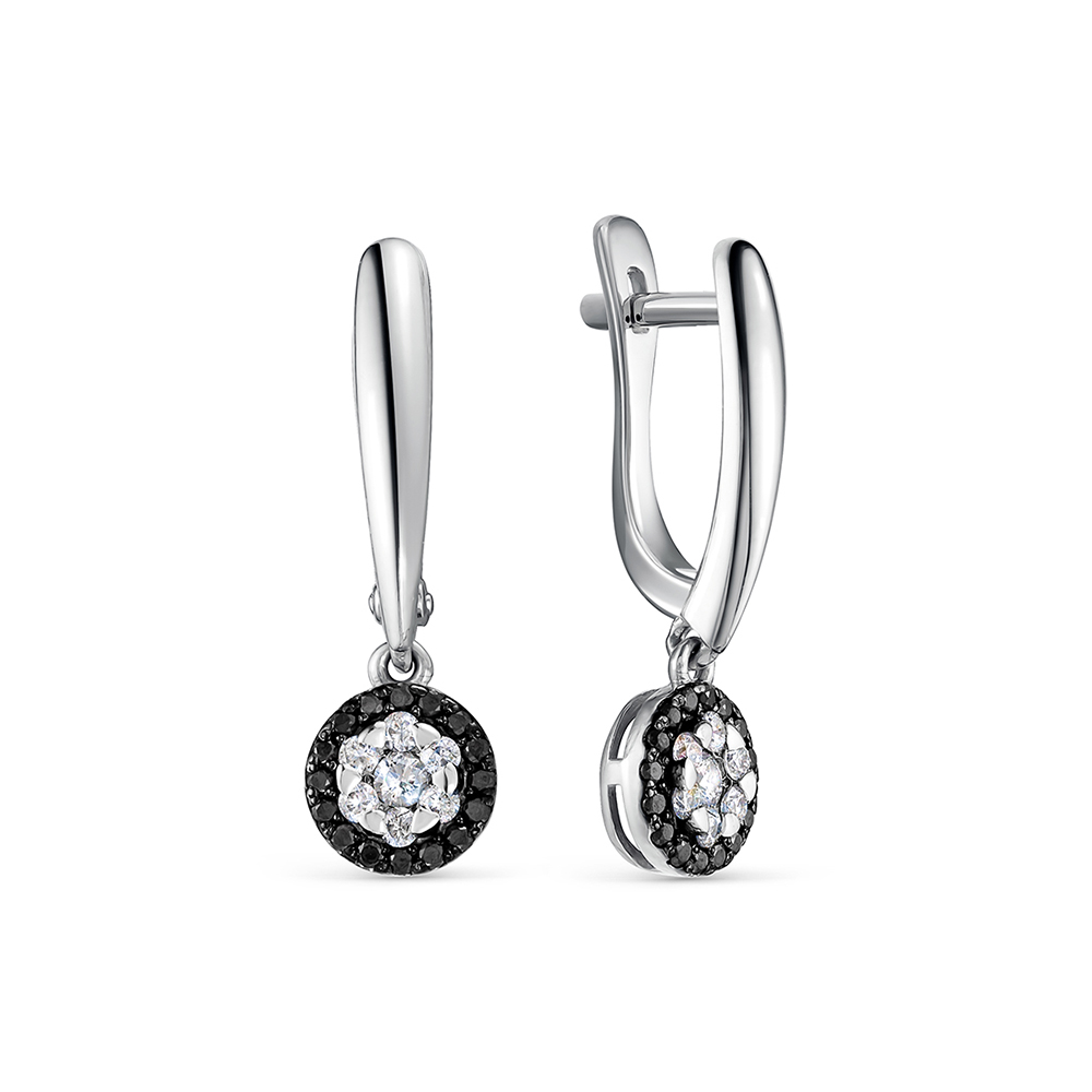 Серьги из золота с камнем Бриллиант фото, цены