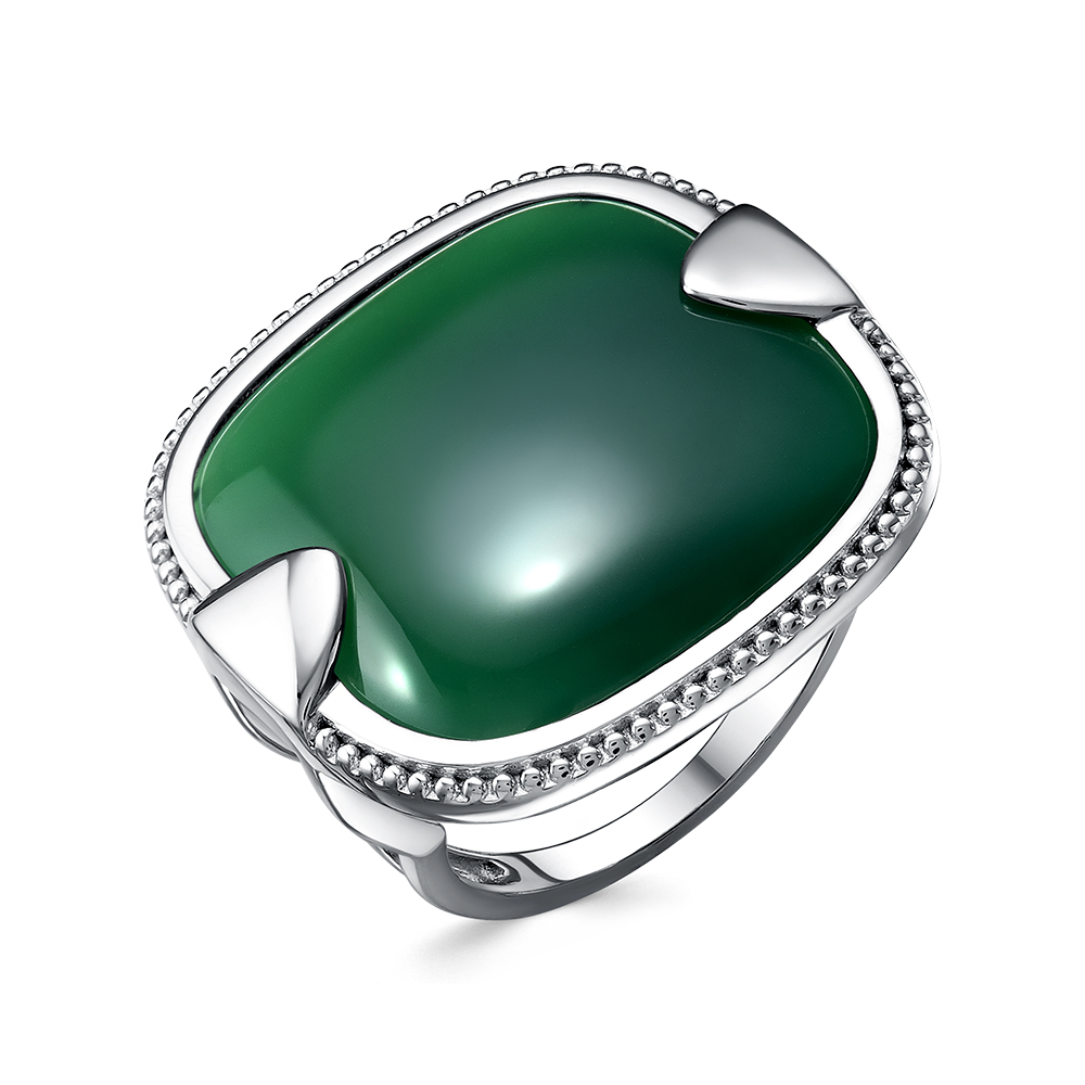 Кольцо из серебра с камнем Агат фото, цены