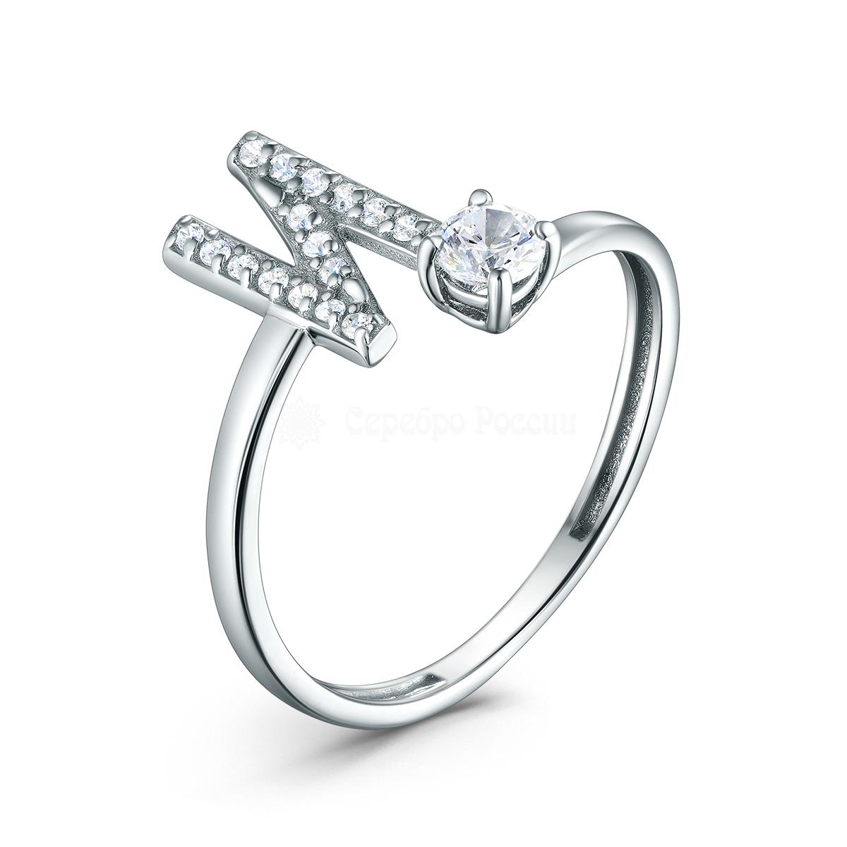 Кольцо из серебра с камнем Фианит фото, цены