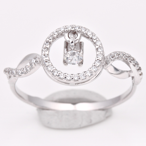 Кольцо из серебра с камнем Фианит фото, цены