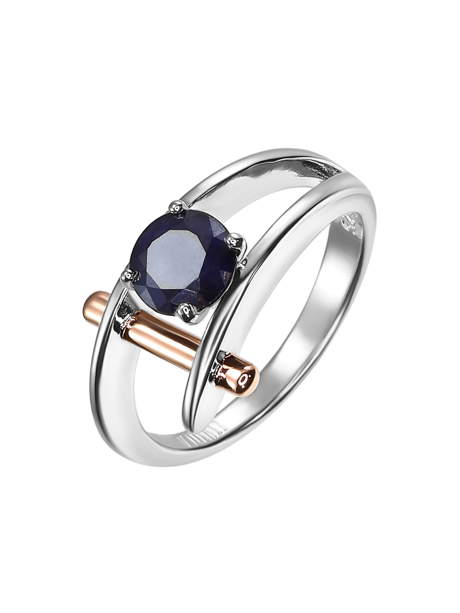 Кольцо из серебра с камнем Сапфир фото, цены