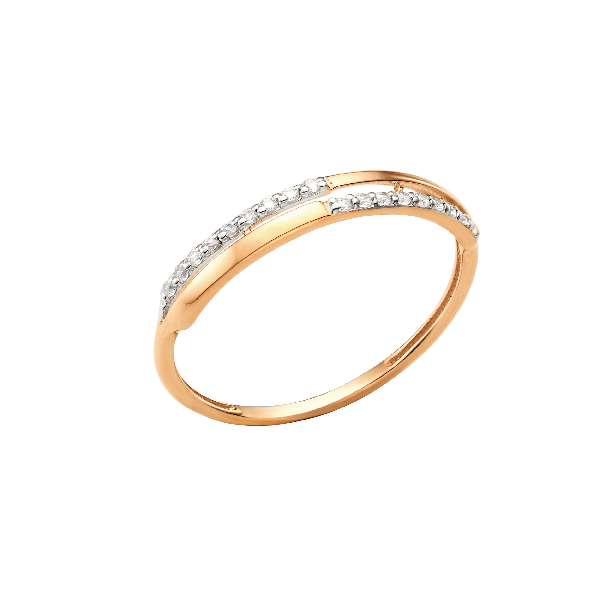 Кольцо из золота с камнем Фианит фото, цены