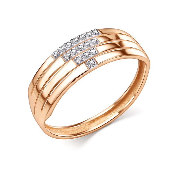 Кольцо из золота с камнем Фианит фото, цены