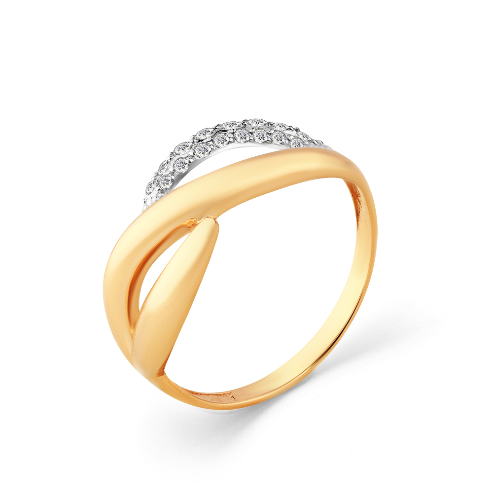 Кольцо из золота с камнем Фианит фото, цены