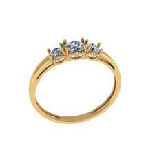 Кольцо из золота с камнем Фианит фото, цены