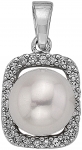 Кулон из серебра с камнем Жемчуг, Циркон фото, цены