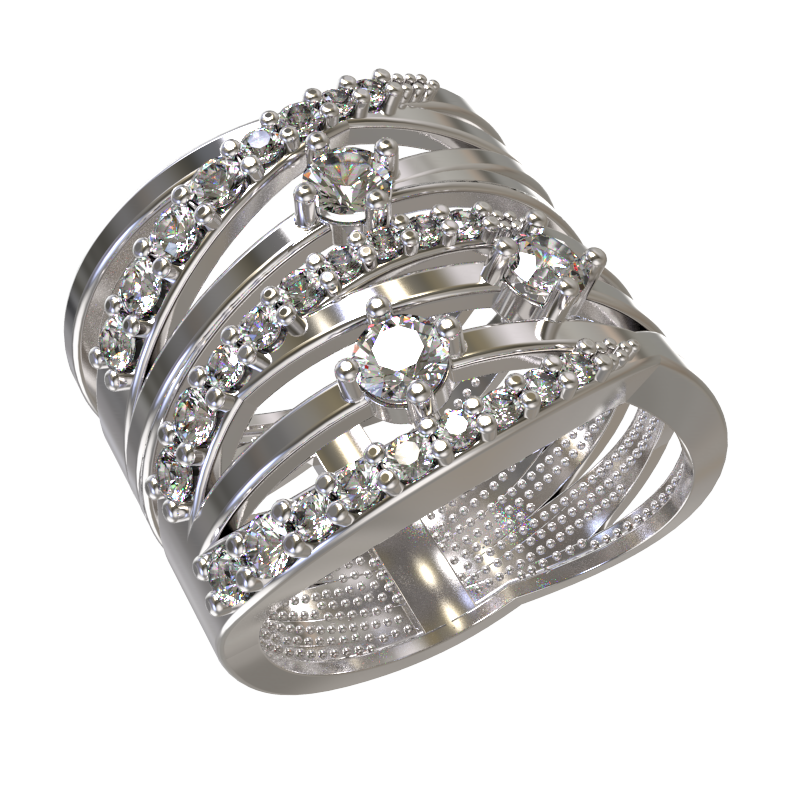 Кольцо из серебра с камнем Фианит фото, цены