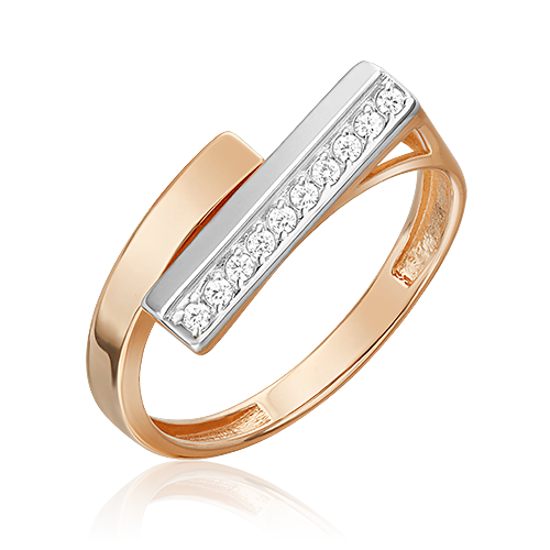 Кольцо из золота с камнем Фианит фото, цены