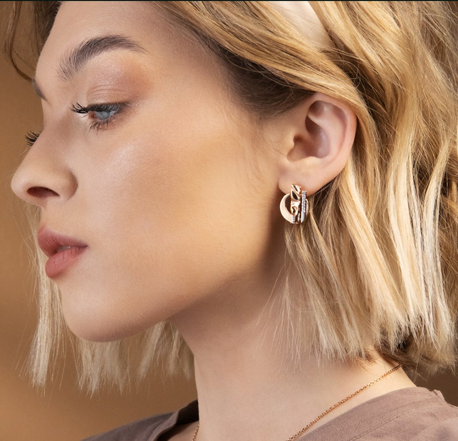 Серьги из золота с камнем Топаз фото, цены