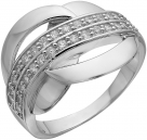 Кольцо из серебра с камнем Куб цирконий фото, цены