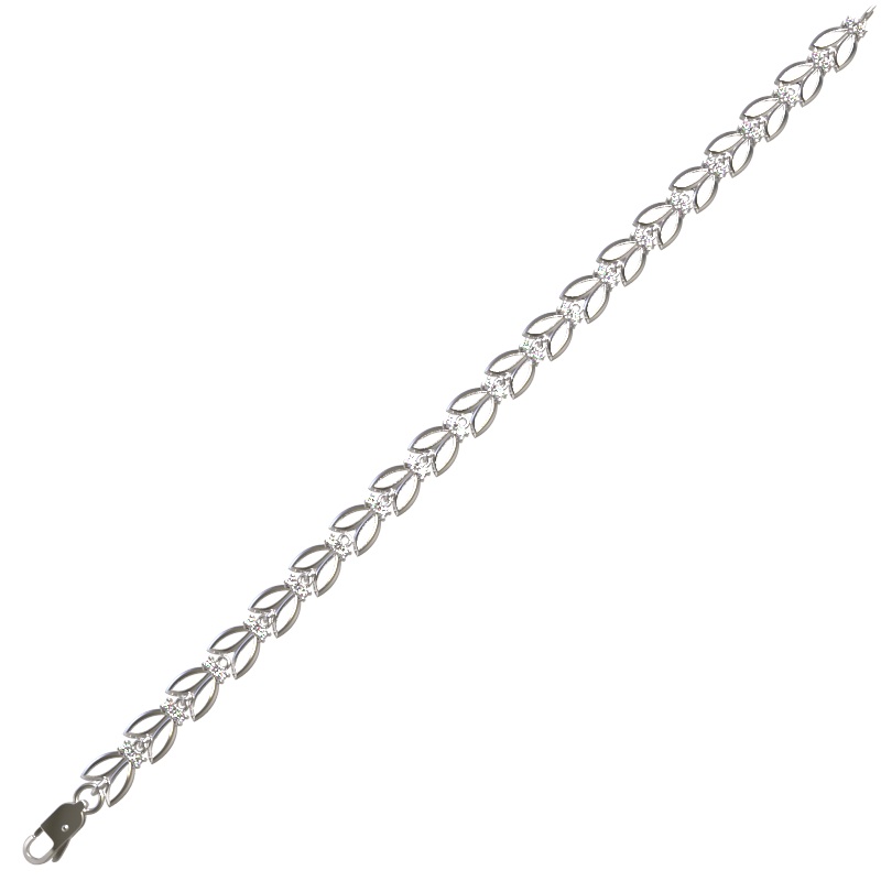 Браслет из серебра с камнем Фианит фото, цены