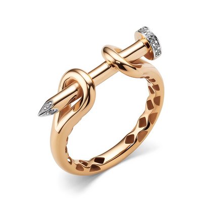 Кольцо из золота с камнем Фианит фото, цены