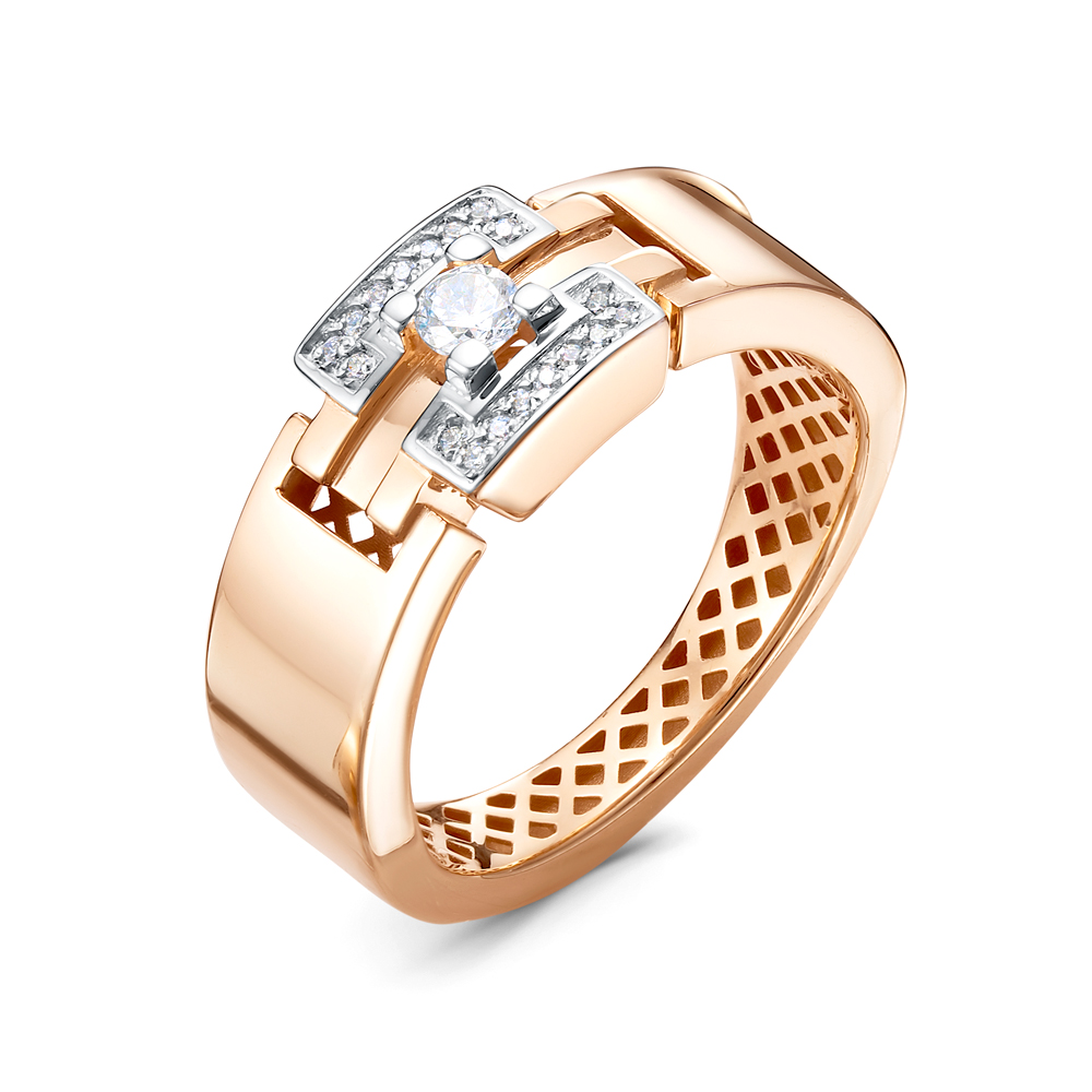 Кольцо из золота с камнем Фианит фото, цены