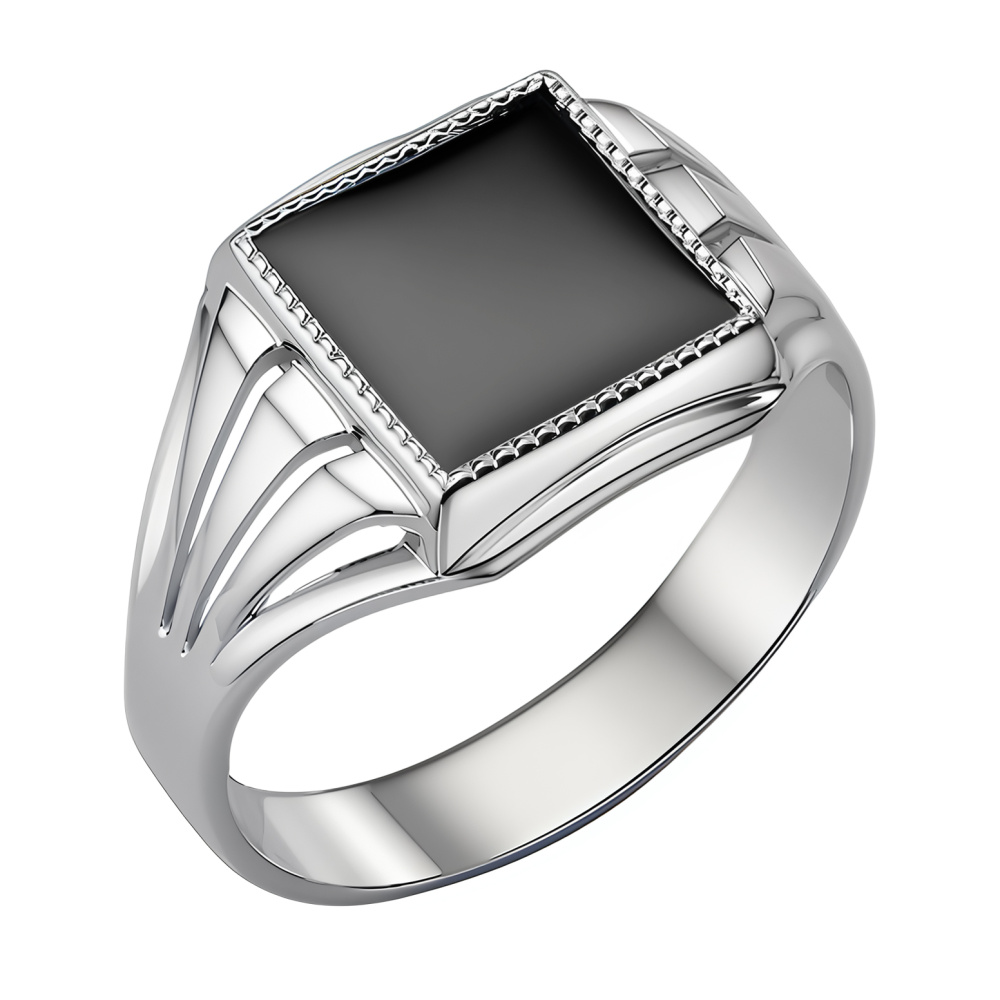 Печатка из серебра с камнем Фианит фото, цены