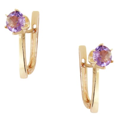 Серьги из золота с камнем Топаз фото, цены