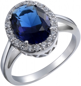 Кольцо из серебра с камнем Фианит, Циркон фото, цены