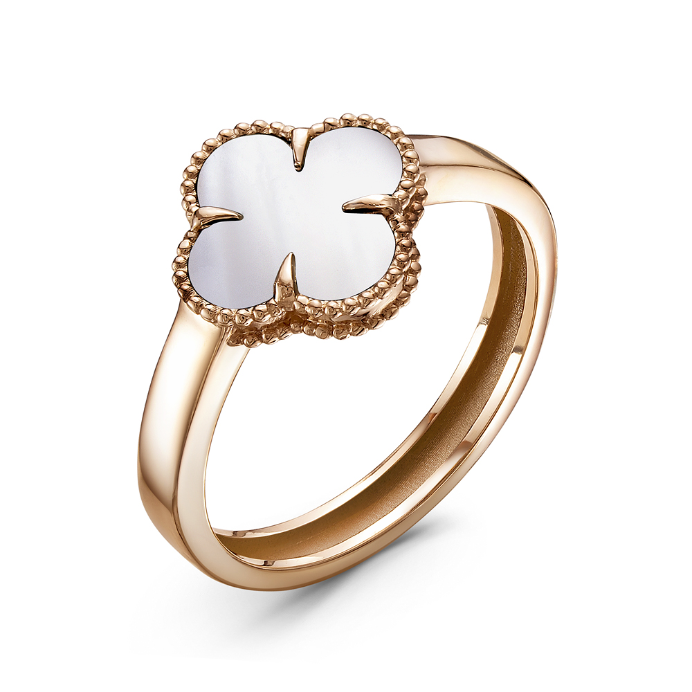 Кольцо из золота с камнем Перламутр фото, цены