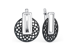 Серьги из серебра с камнем вставками эмали фото, цены