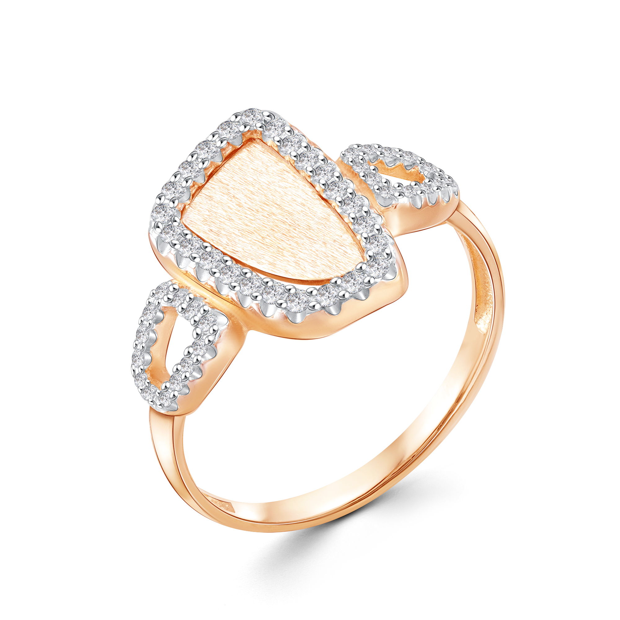 Кольцо из золота с камнем Фианит фото, цены