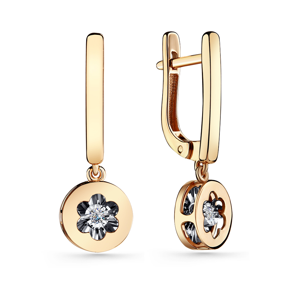 Серьги из золота с камнем  фото, цены