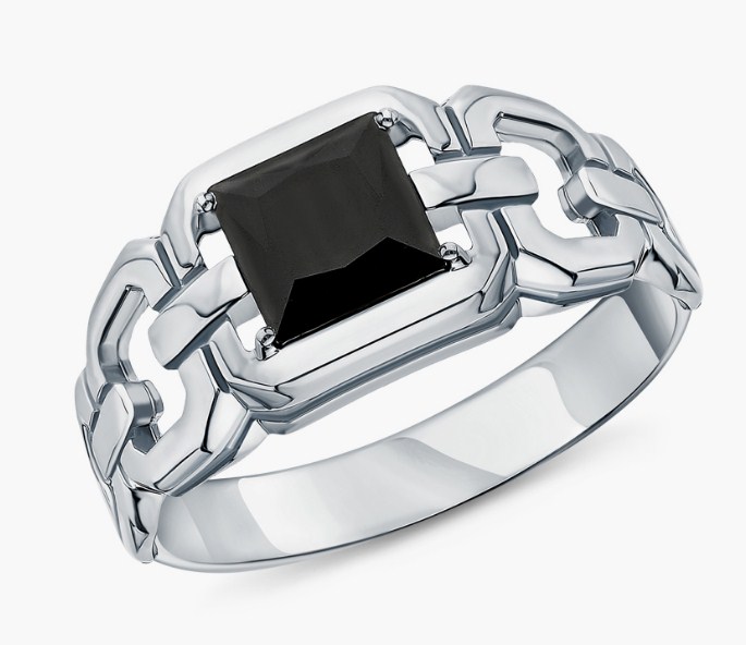 Печатка из серебра с камнем Фианит фото, цены