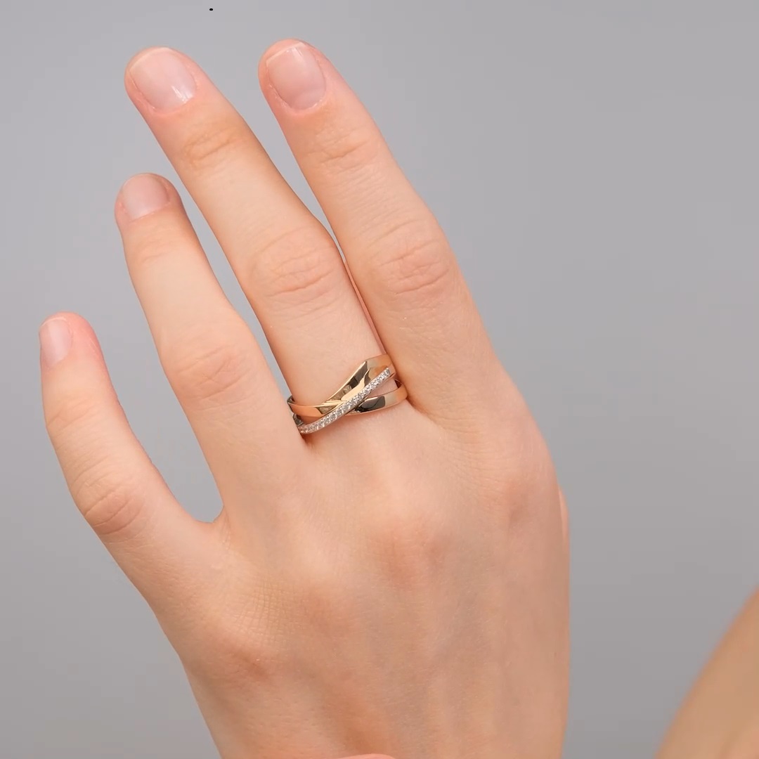 Кольцо из золота с камнем Фианит фото, цены