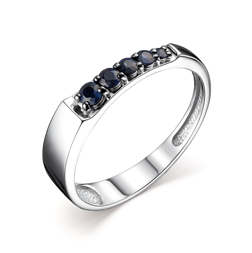 Кольцо из золота с камнем Сапфир фото, цены
