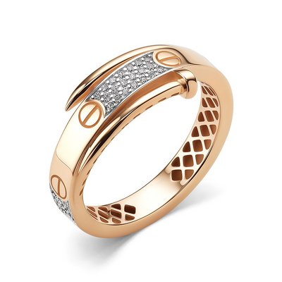 Кольцо из золота с камнем Фианит фото, цены