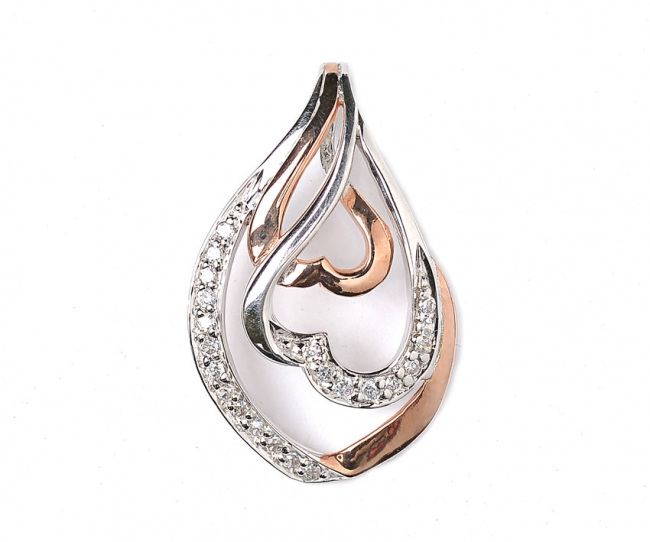 Подвеска из серебра с камнем Фианит фото, цены