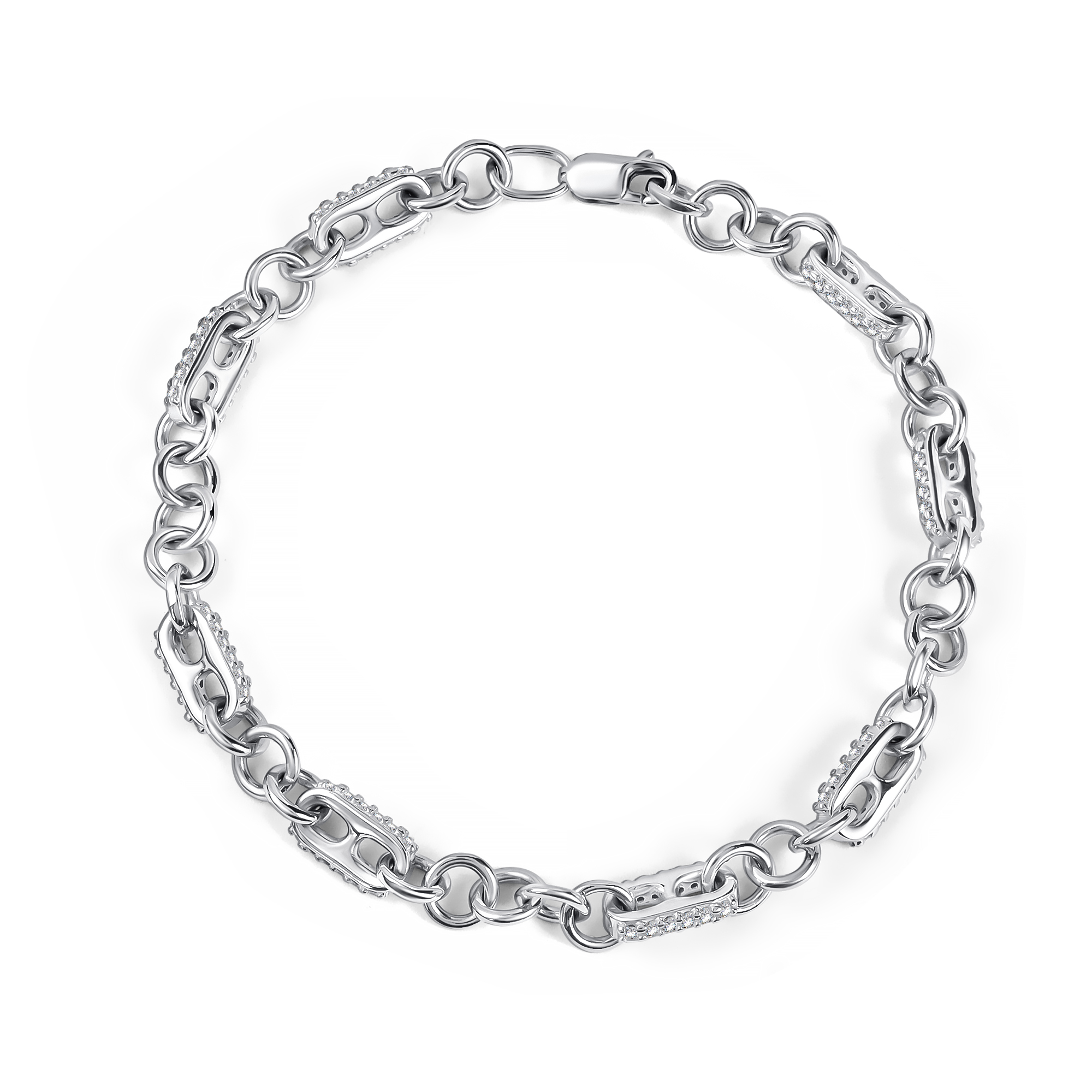 Браслет из серебра с камнем Фианит фото, цены