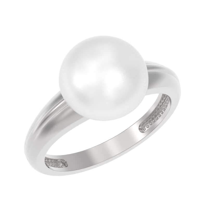 Кольцо из серебра с камнем Жемчуг фото, цены
